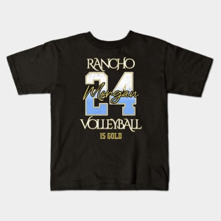 Morgan #24 Rancho VB (15 Gold) - Black Kids T-Shirt